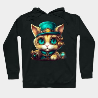 Steampunk Cat Steampunk Kitten Lovers For Women & Men Hoodie